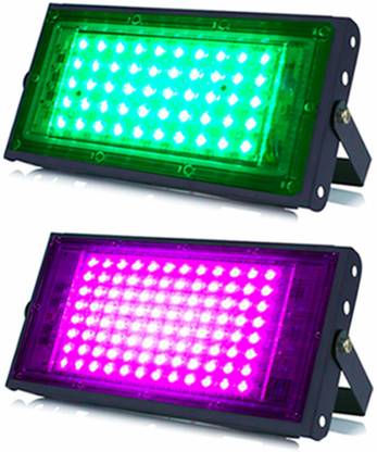 MLD 50w Led Flood Lights IP66 Waterproof Indoor Outdoor Led Brick Focus Street Light Multi color Combo Set | Green , Pink | Pack of 2 Flood Light Outdoor Lamp
