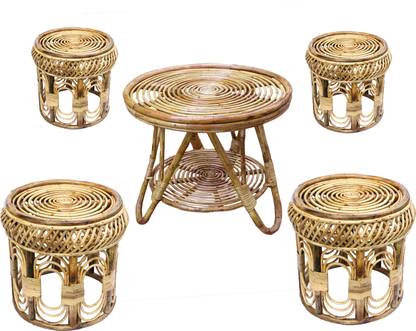 Eleora Creatives Cane Table & Chair Set