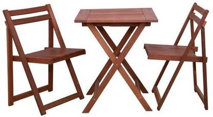 spacepanda Solid Wood Table & Chair Set