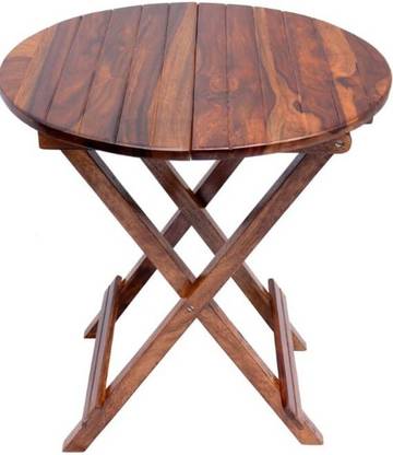 FURNISQUARE Solid Sheesham Wood Folding Coffee Table For Living Room, Balcony And Garden Solid Wood Outdoor Table