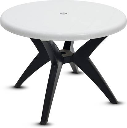 Nature Multipurpose Round Plastic Table for Home, Garden, Balcony & Outdoor Plastic Outdoor Table