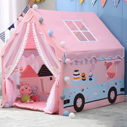 Sukan Tex Pink Ice Cream Truck Design Kids Play Tent House