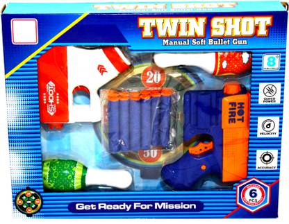 Quasar Twin Shot Manual Soft Bullet Gun