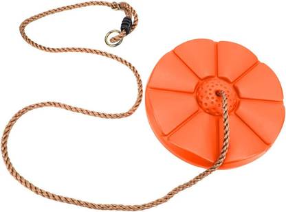 HOP N PLAY Button Disc Monkey Round Rope Swing for Kids with Height Adjustable
