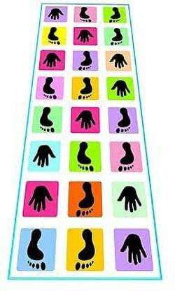 WON Mazing Hand and Feet Print Jumbo Play Mat Game for Kids, Family and Friends Party & Fun Board Game