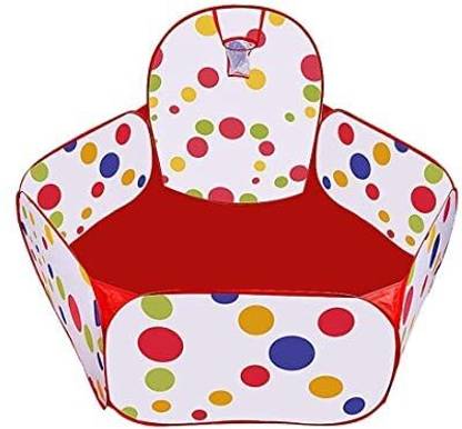 BabyGo Mini Dotted Foldable Ocean Balls Pit Kids Indoor Outdoor Basketball