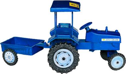 KLMFASHION Tractor Trolley Vehicle Toy Plastic for kids (Pack of 1 Blue)
