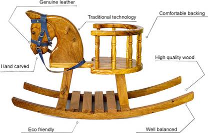 Vbk Traders Walnut rocking horse