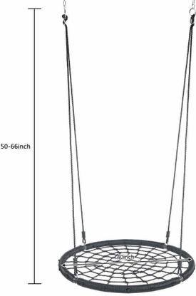 Reznor 40 inch Round Nest Web Swing Tree Swing Set with Rope