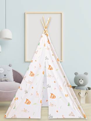 haus & kinder Woodland theme Canvas Portable Teepee Tents