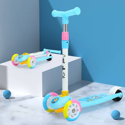 Little Olive Munchkin Lite Scooter for Kids 4 Level Height Adjustable LED Wheels Kids Toy  (Multicolor) at Rs. 1099
