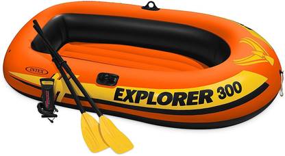 INTEX Explorer 300 Boat Set with Oars & Air pump, 3 Person Boat