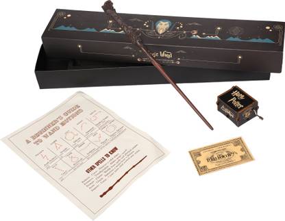 Rudrav Harry Potter Wizard Magic Wand with Harry Potter Wooden Music Box for Kids