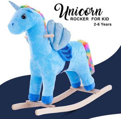 baybee Wooden Unicorn Baby Rocking Chair for Kids, Baby Rocker Horse Chair