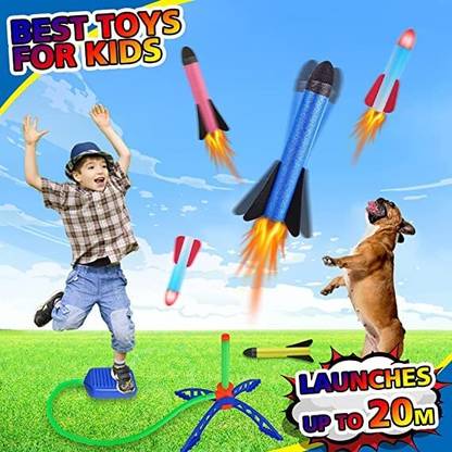 PNM Flying Rocket Launcher Toy for Kid Children's Rockets Air Pressure Garden Games
