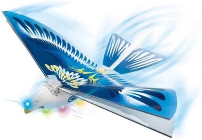 JAPSI Flying Bird Toy Rechargeable Battery Operated Flying Bird Drone with Flash Light