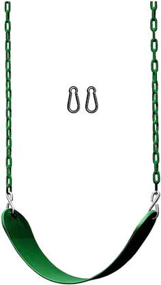 HOP N PLAY Kids Flexible Swing Seat Heavy Duty 60" Chain Plastic Coated with Hooks