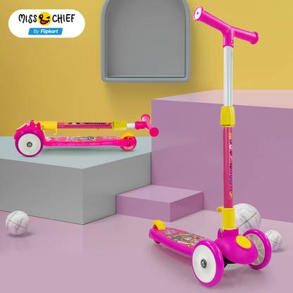 Miss & Chief by Flipkart Smart Kick Scooter, 3Adjustable Height, Foldable, PVC Wheels for Kids (3+ Years)