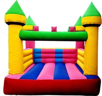 GANESH SKY BALLOON Inflatable Jumping Bouncy for House 8 x 8 feet with plastic frame
