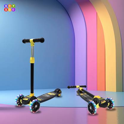 BeyBee Lightweight SuperCar LED Kick Scooter for Kids|Hoverboard with 4 Height Levels