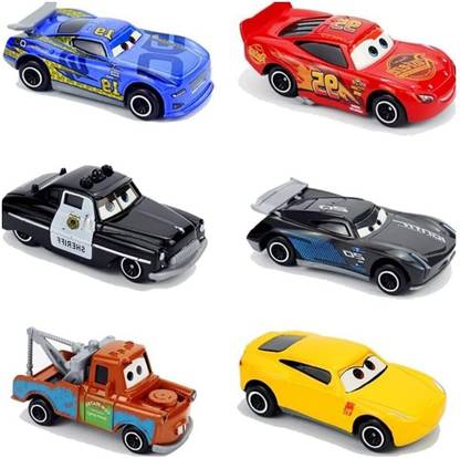 Myrra Mini Metal Die Cast Car Set of 6 & 4 Toy Vehicle Play Set Baby Car Seat