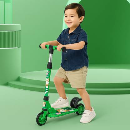 DEESSE Scooter for Kids 3 Wheeler Foldable Kick Skating Cycle with Rear Brake