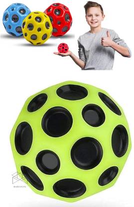 ZODZE Crazy Bounce Moon Ball For Kids With Soft Rubber Fun Playground Toy- Pack Of 1