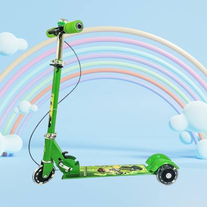 Glenston 3 Wheeler Kick Scooter For Kids 2-10 Years With PU LED Light Wheel.