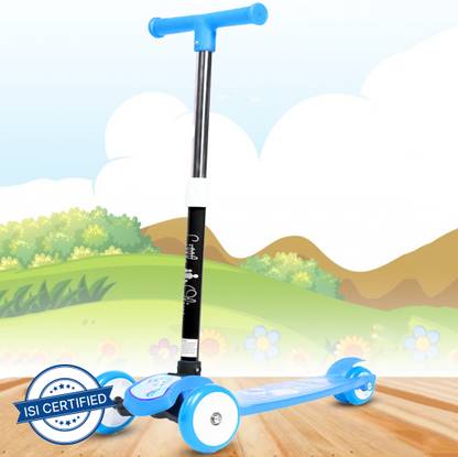 Little Olive Tikes Scooter For Kids 3 Years Above 4 Level Height PU Wheels with Brake  (Blue)