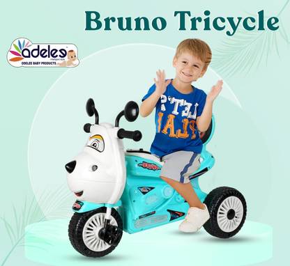 ODELEE Bruno Face Pedal Tricycle For Unisex Kids With Music & Lights