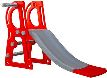 BabyGo Riko Kids Toy Foldable Slide with Basket Home & School Red