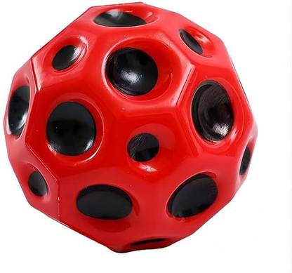 ParshvGroups Moon Ball, Bouncy Ball, Jumping Ball, Red Color (Pack of 1)