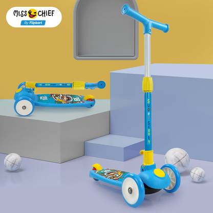 Miss & Chief by Flipkart Smart Kick Scooter, 3Adjustable Height, Foldable, PVC Wheels for Kids (3+ Years)