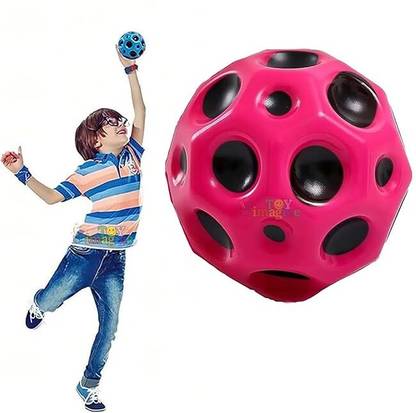 Srishti Collection Moon Ball Pack of 1 High Bounce Rubber Ball for Outdoor Fun, Assorted.