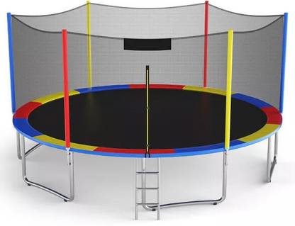 Step Over 10 Feet Trampoline with Safety Net and Jumping Mat