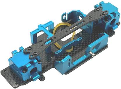 Lyla Metal RC Car Chassis 1/28 Modified Assembly DIY for Wltoys 284131 K999 Blue