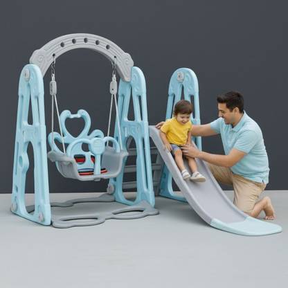 Ehomekart Garden Slide and Swing Combo for Kids - Playgro Garden Slider Combo (Slide Cum Swing Combo) - 155 x 119 x 104 cm