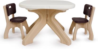 Ok Play 2 seater table & chair set for kids (2-8 years) - multicolor