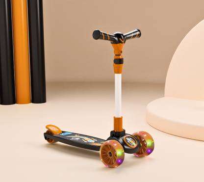 Miss & Chief Spartan Rocket - 3 Wheel Kick Scooter,Foldable with LED Wheels,Adjustable Height