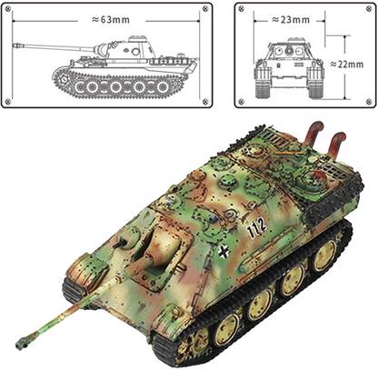 Lyla 1/144 Scale German Tank Model Kit Assembly Model Toys for Kids 60007 B