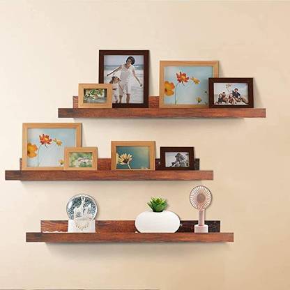ARTICALART Floating Shelf Wall Mount Wall Shelves Storage Shelf 32 inch Brown Overhead Storage Shelf