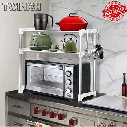 Twimish Multipurpose Stand for Kitchen Storage, Microwave & OTG Oven Rack Overhead Storage Shelf
