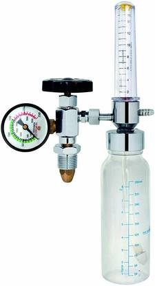 ARN ENTERPRISES Oxygen Flow Meter Adjustment Oxygen Valve with Regulator oxygen Flow Meter Wall Mount Oxygen Cylinder Holder
