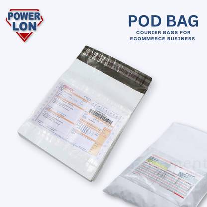 POWERLON 12X16 INCH Tamper Proof Courier Bags With POD JACKET 55 MICRON 50 PCS POUCHES Security Bag