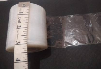 RNC Stretch Wrap Film Roll Transparent Width 3 Inch Length 125 MTR. Per Unit. Security Bag