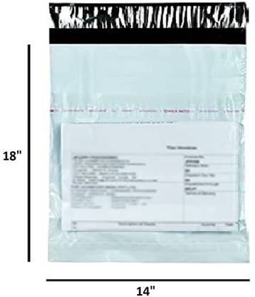 FeelBlue 14*18 Inches Tamper Proof Courier Bags Plain Pouches with POD Poly bags Security Bag