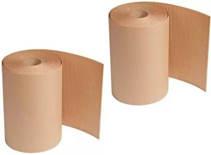 Balaji Packing Corrugated Brown Paper Roll 15 Ft 2 Ft Each Roll for Packing & Crafting needs Security Bag