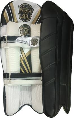 Advi Sports Wicket Keeper Pads Men's Size Black Men's (39 - 43 cm) Wicket Keeping Pad