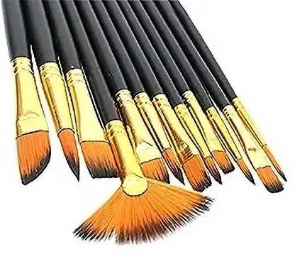 Eclet 12 pcs Artist paint brush for watercolor Acrylic school oil painting A51