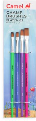 Camlin Champ Flat Brush Set - Pack of 4